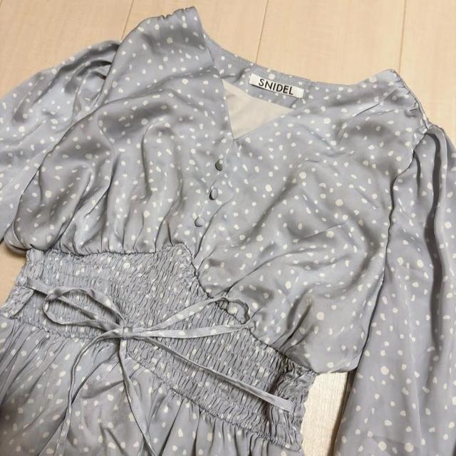 ◆snidel/スナイデル◆ドット柄マキシワンピ★アイスブルーF*冬コーデ*シンプルコーデ♪ < ブランド ◆snidel/スナイデル◆ドット柄マキシワンピ★アイスブルーF*冬コーデ*シンプルコーデ♪ < ブランドの
