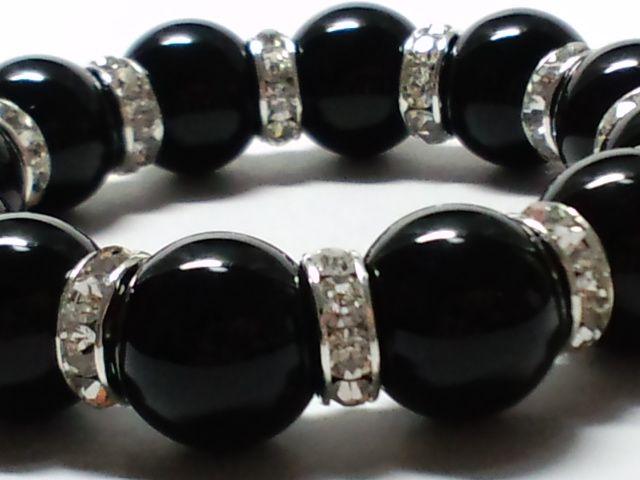 天然ブラックオニキスx銀ロンデル14ミリ§黒瑪瑙数珠 < 男性アクセサリー/時計 天然ブラックオニキスx銀ロンデル14ミリ§黒瑪瑙数珠 < 男性アクセサリー/時計の