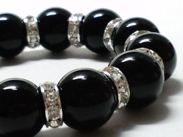 天然ブラックオニキスx銀ロンデル14ミリ§黒瑪瑙数珠 < 男性アクセサリー/時計 天然ブラックオニキスx銀ロンデル14ミリ§黒瑪瑙数珠 < 男性アクセサリー/時計の