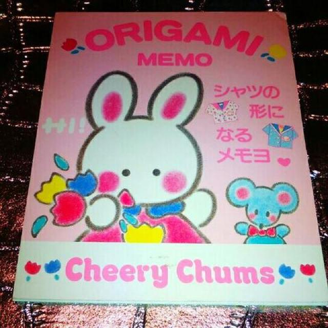 チアリーチャム シャツ 型 おりがみ メモ帳 折り紙 昭和レトロ < おもちゃ  チアリーチャム シャツ 型 おりがみ メモ帳 折り紙 昭和レトロ  < おもちゃの