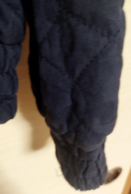 マーベルアッシュ 紺 綿キルティング 綿入り襟付きジャケット ブルゾン 日本製 < 女性ファッション  マーベルアッシュ 紺 綿キルティング 綿入り襟付きジャケット ブルゾン 日本製 < 女性ファッションの