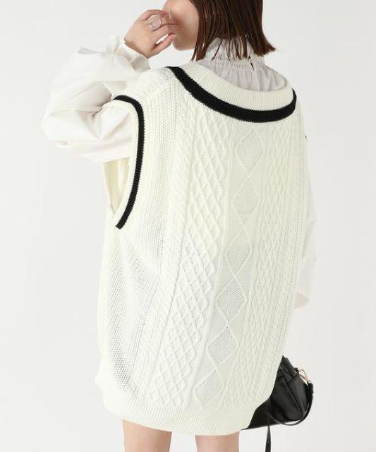 Heather ラインニットVEST < ブランド  Heather ラインニットVEST < ブランドの