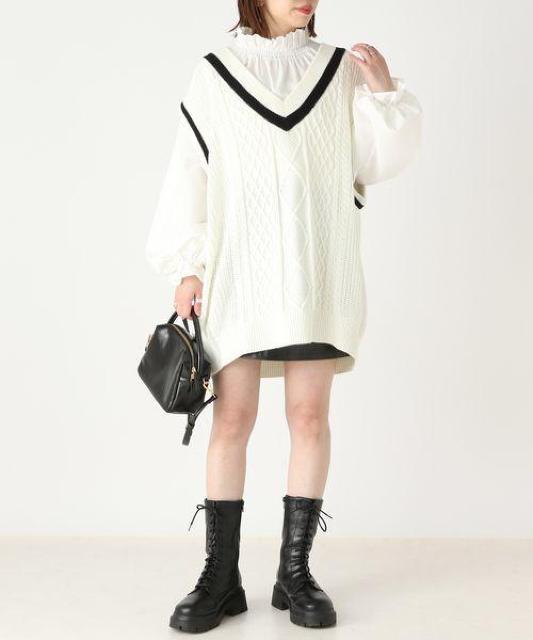 Heather ラインニットVEST < ブランド  Heather ラインニットVEST < ブランドの