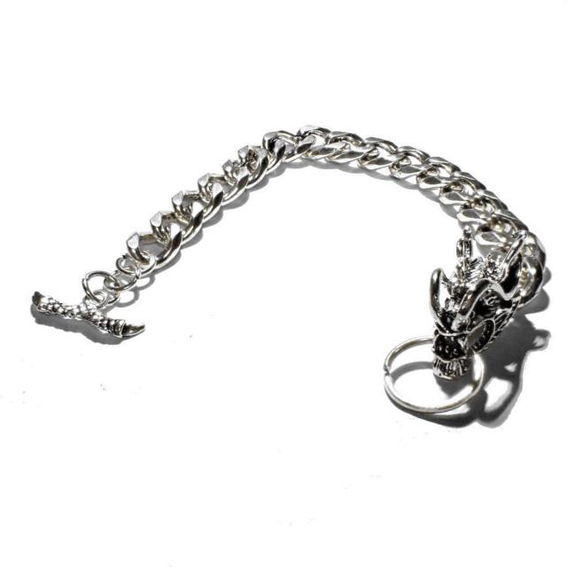 ドラゴン 竜 龍 喜平 ブレスレット アクセサリー 銀色 シルバー色 メンズ < 男性アクセサリー/時計  ドラゴン 竜 龍 喜平 ブレスレット アクセサリー 銀色 シルバー色 メンズ < 男性アクセサリー/時計の