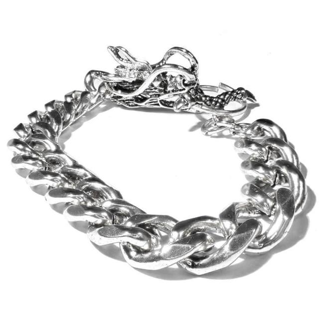 ドラゴン 竜 龍 喜平 ブレスレット アクセサリー 銀色 シルバー色 メンズ < 男性アクセサリー/時計  ドラゴン 竜 龍 喜平 ブレスレット アクセサリー 銀色 シルバー色 メンズ < 男性アクセサリー/時計の