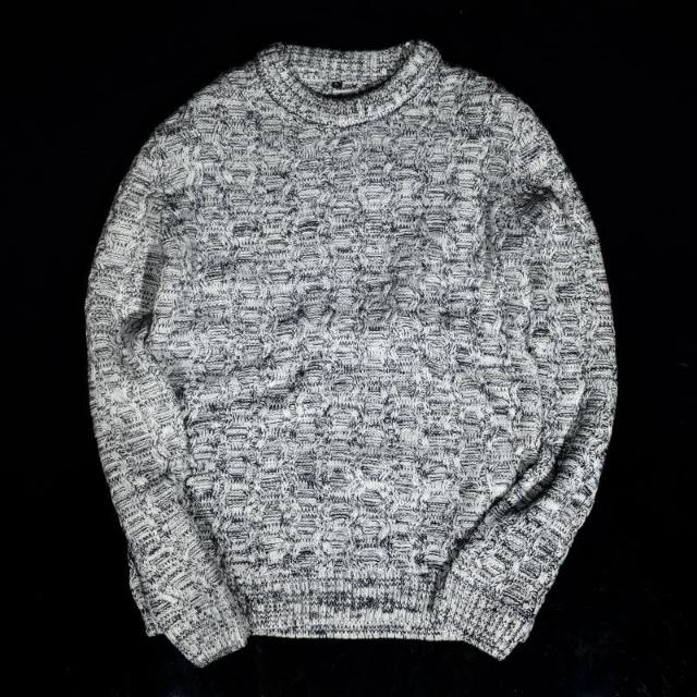 ◆在庫処分 クルーネック ケーブル編みニットセーター L相当◆灰XL h02 < 男性ファッション  ◆在庫処分 クルーネック ケーブル編みニットセーター L相当◆灰XL h02 < 男性ファッションの