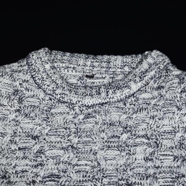 ◆在庫処分 クルーネック ケーブル編みニットセーター L相当◆灰XL h02 < 男性ファッション  ◆在庫処分 クルーネック ケーブル編みニットセーター L相当◆灰XL h02 < 男性ファッションの