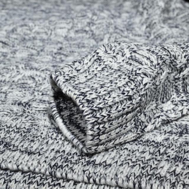 ◆在庫処分 クルーネック ケーブル編みニットセーター L相当◆灰XL h02 < 男性ファッション  ◆在庫処分 クルーネック ケーブル編みニットセーター L相当◆灰XL h02 < 男性ファッションの