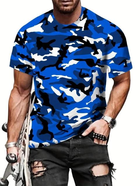 爆ヤス価格990円★迷彩プリント、メンズグラフィックTシャツ USAサイズM(日本サイズXL相当)赤 < 男性ファッション  爆ヤス価格990円★迷彩プリント、メンズグラフィックTシャツ USAサイズM(日本サイズXL相当)赤 < 男性ファッションの