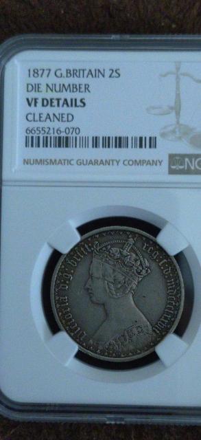 ☆1877年 ゴシック・フローリン銀貨 ビクトリア女王 【NGC鑑定品】 < ホビー  ☆1877年 ゴシック・フローリン銀貨 ビクトリア女王 【NGC鑑定品】  < ホビーの