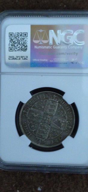 ☆1877年 ゴシック・フローリン銀貨 ビクトリア女王 【NGC鑑定品】 < ホビー  ☆1877年 ゴシック・フローリン銀貨 ビクトリア女王 【NGC鑑定品】 < ホビーの