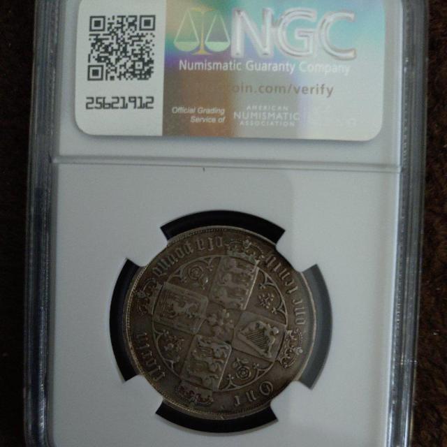 ☆1877年 ゴシック・フローリン銀貨 ビクトリア女王 【NGC鑑定品】 < ホビー  ☆1877年 ゴシック・フローリン銀貨 ビクトリア女王 【NGC鑑定品】 < ホビーの