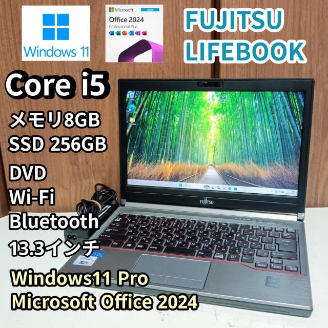 FUJITSU LIFEBOOK Corei5 8GB SSD256GB Windows11 m[gp\R Office   PC{/Ӌ@ 
