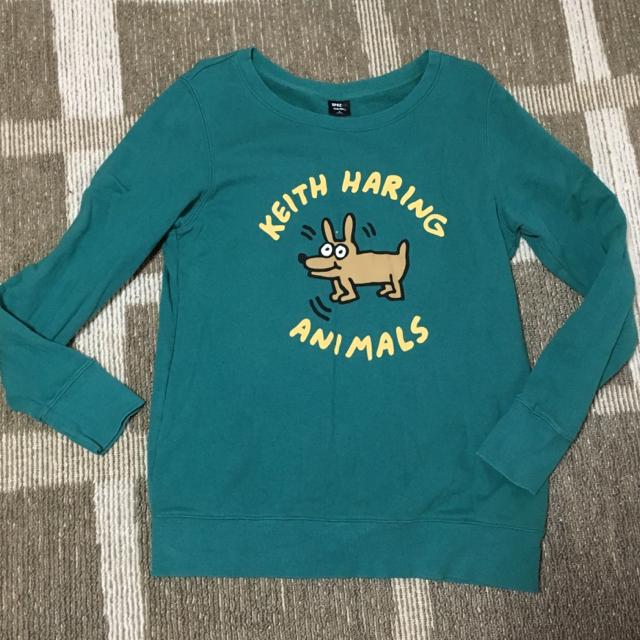 ユニクロ×キースヘリング・ロゴ&犬キャラクター柄スウェット < ブランド  ユニクロ×キースヘリング・ロゴ&犬キャラクター柄スウェット  < ブランドの