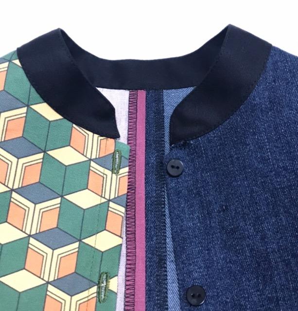 hハンドメイド子供服〓鬼滅の刃イメージ冨岡義勇風100長袖シャツ < キッズ/ベビー hハンドメイド子供服〓鬼滅の刃イメージ冨岡義勇風100長袖シャツ < キッズ/ベビーの