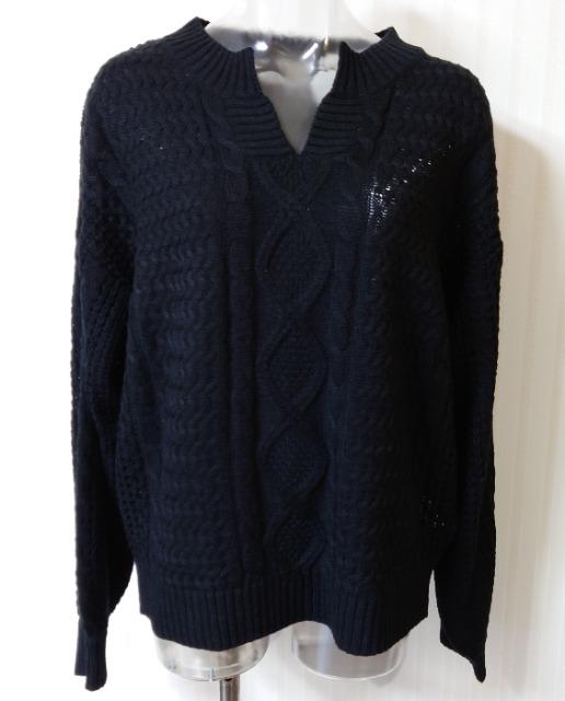 しまむら★キーネック ケーブル編み ニット < ブランド しまむら★キーネック ケーブル編み ニット < ブランドの