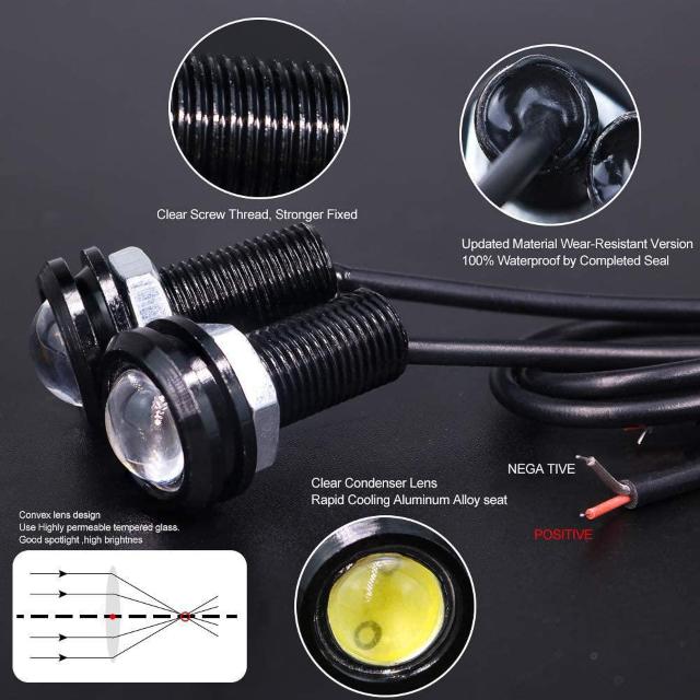 LED デイライト 18mm  12V専用 10個セット(ホワイト) < 自動車/バイク LED デイライト 18mm  12V専用 10個セット(ホワイト) < 自動車/バイク