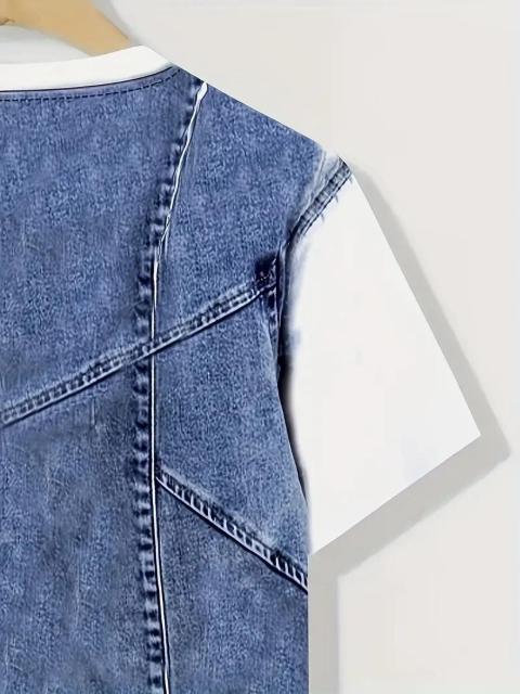 爆ヤス価格1090円★グラフィックプリントクルーネックTシャツ、春夏用カジュアル半袖トップス USAサイズS(日本サイズL相当) < 女性ファッション  爆ヤス価格1090円★グラフィックプリントクルーネックTシャツ、春夏用カジュアル半袖トップス USAサイズS(日本サイズL相当) < 女性ファッションの