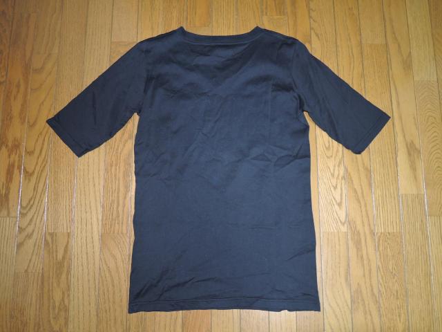 BACKBONE THE CLASSIC バックボーン V字 5分丈Tシャツ 黒 カットソー ポケットTシャツ アイコンロゴ刺繍 < ブランド  BACKBONE THE CLASSIC バックボーン V字 5分丈Tシャツ 黒 カットソー ポケットTシャツ アイコンロゴ刺繍 < ブランドの