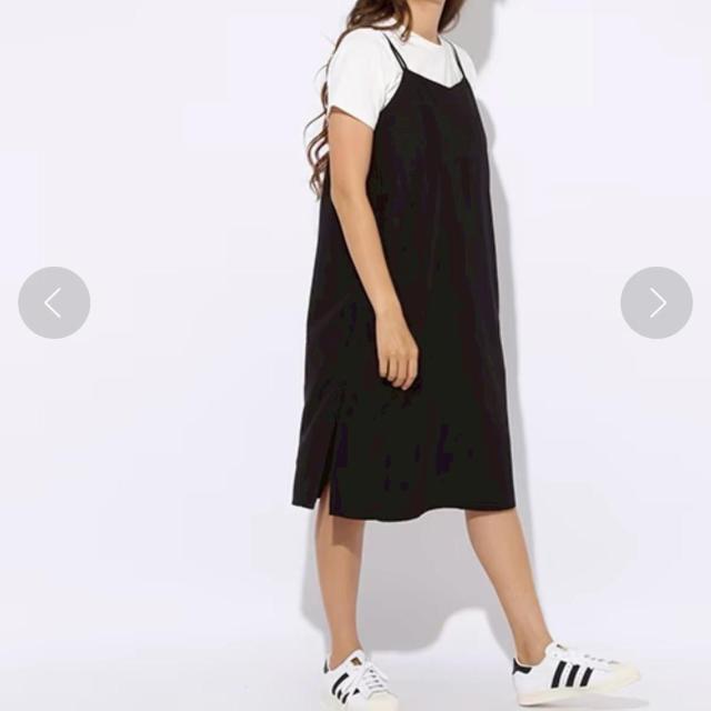 ◆niko and…/ニコアンド◆DAILYスリットキャミワンピース★ブラック3*シンプルコーデ♪ < ブランド  ◆niko and…/ニコアンド◆DAILYスリットキャミワンピース★ブラック3*シンプルコーデ♪  < ブランドの