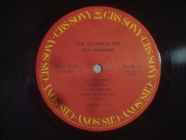 罪と罰(THE ULTIMATE SIN)) / オジー・オズボーン(OZZY OZBOURNE) 帯/シュリンク付LP < CD/DVD/ビデオ  罪と罰(THE ULTIMATE SIN)) / オジー・オズボーン(OZZY OZBOURNE) 帯/シュリンク付LP < CD/DVD/ビデオの