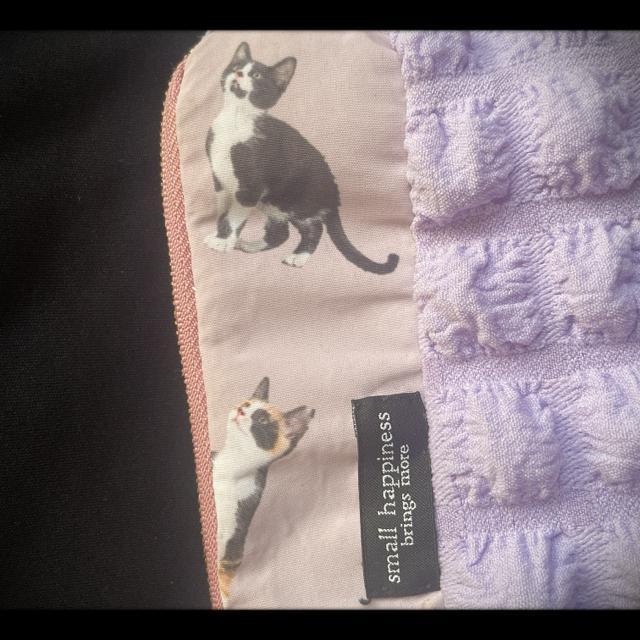 ハンドメイド☆高級感あり♪色んな子ネコ 猫 総柄 ワッフル ポップコーン 生地 ポーチ ピンク パープル ふわふわ♪ < 女性ファッション  ハンドメイド☆高級感あり♪色んな子ネコ 猫 総柄 ワッフル ポップコーン 生地 ポーチ ピンク パープル ふわふわ♪ < 女性ファッションの