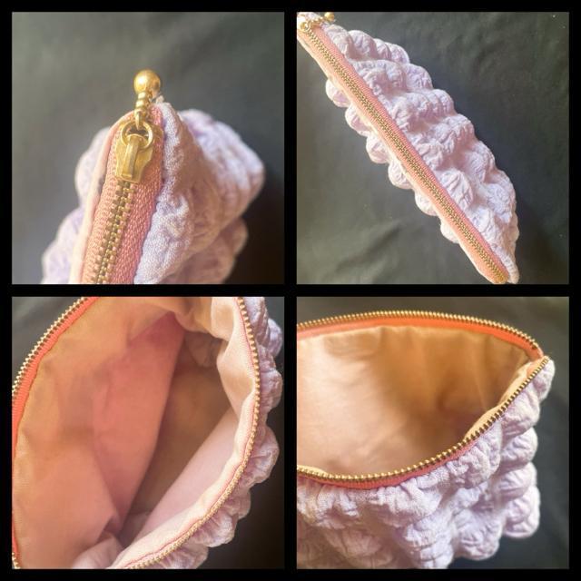 ハンドメイド☆高級感あり♪色んな子ネコ 猫 総柄 ワッフル ポップコーン 生地 ポーチ ピンク パープル ふわふわ♪ < 女性ファッション  ハンドメイド☆高級感あり♪色んな子ネコ 猫 総柄 ワッフル ポップコーン 生地 ポーチ ピンク パープル ふわふわ♪ < 女性ファッションの