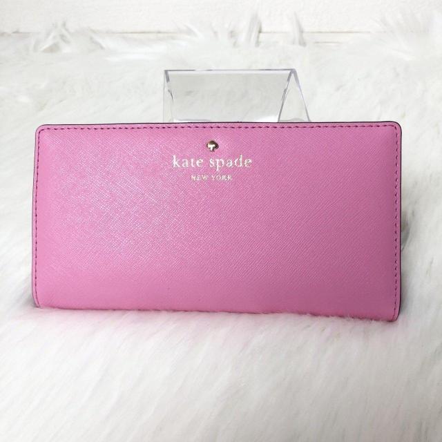 【未使用品】ケイトスペード 二つ折り財布 長財布 サフィアーノレザー ピンク < ブランド 【未使用品】ケイトスペード 二つ折り財布 長財布 サフィアーノレザー ピンク < ブランドの