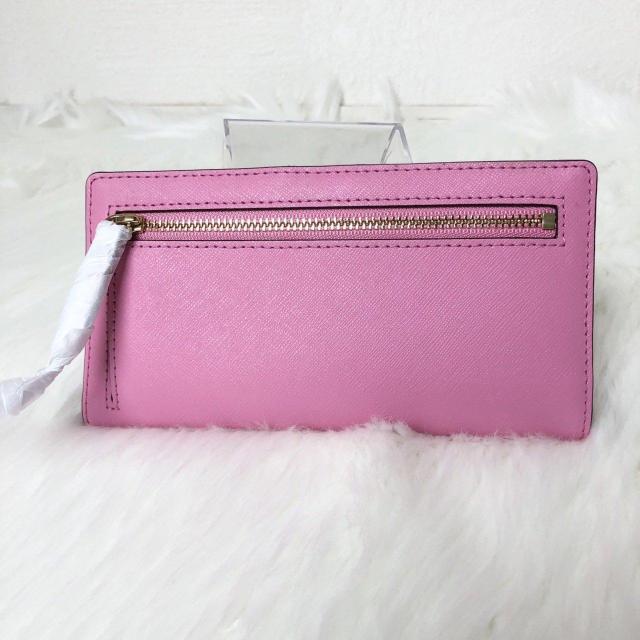 【未使用品】ケイトスペード 二つ折り財布 長財布 サフィアーノレザー ピンク < ブランド 【未使用品】ケイトスペード 二つ折り財布 長財布 サフィアーノレザー ピンク < ブランドの