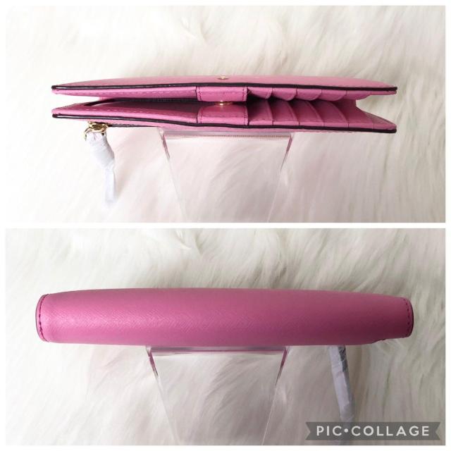 【未使用品】ケイトスペード 二つ折り財布 長財布 サフィアーノレザー ピンク < ブランド 【未使用品】ケイトスペード 二つ折り財布 長財布 サフィアーノレザー ピンク < ブランドの