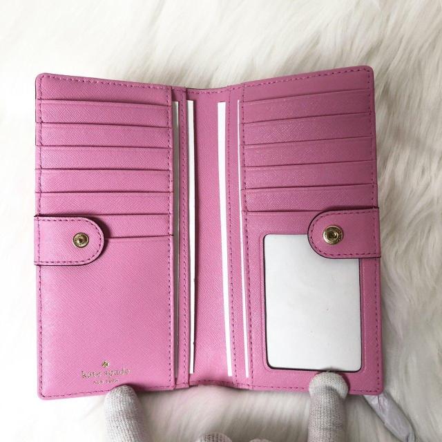 【未使用品】ケイトスペード 二つ折り財布 長財布 サフィアーノレザー ピンク < ブランド 【未使用品】ケイトスペード 二つ折り財布 長財布 サフィアーノレザー ピンク < ブランドの