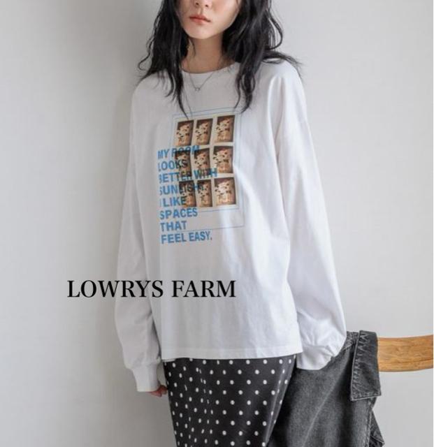 新品 LOWRYS FARM★ 長袖ロゴTシャツ < 女性ファッション 新品 LOWRYS FARM★ 長袖ロゴTシャツ < 女性ファッションの