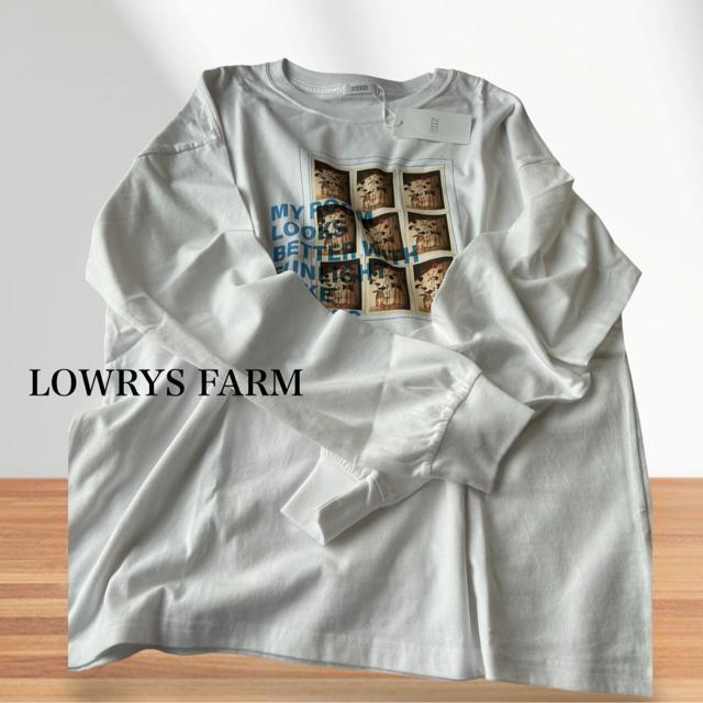 新品 LOWRYS FARM★ 長袖ロゴTシャツ < 女性ファッション 新品 LOWRYS FARM★ 長袖ロゴTシャツ < 女性ファッションの