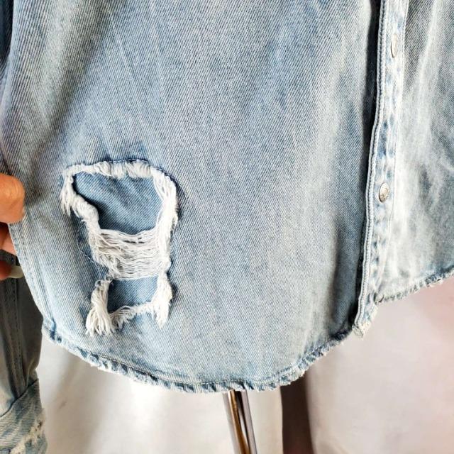 ���݁�719��ZARA RELAXED FIT���_���[�W���f�j���W���P�b�g/�V���c��M�� �� �u�����h�� 