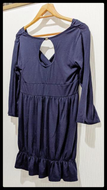 ★FJER★フジュール★ひざ丈ワンピース★ワンピース★七分丈★Tシャツ★Mサイズ★紺色★まとめ買い歓迎★ < 女性ファッション  ★FJER★フジュール★ひざ丈ワンピース★ワンピース★七分丈★Tシャツ★Mサイズ★紺色★まとめ買い歓迎★ < 女性ファッションの