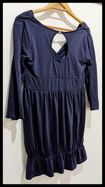 ★FJER★フジュール★ひざ丈ワンピース★ワンピース★七分丈★Tシャツ★Mサイズ★紺色★まとめ買い歓迎★ < 女性ファッション  ★FJER★フジュール★ひざ丈ワンピース★ワンピース★七分丈★Tシャツ★Mサイズ★紺色★まとめ買い歓迎★ < 女性ファッションの