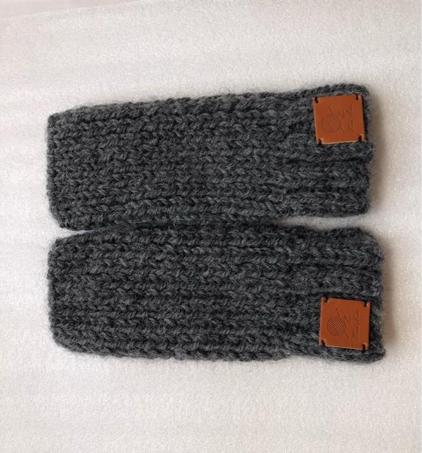 ハンドメイド ハンドウォーマー ウール100% グレー SM2好き 森ガール < 女性ファッション  ハンドメイド ハンドウォーマー ウール100% グレー SM2好き 森ガール < 女性ファッションの