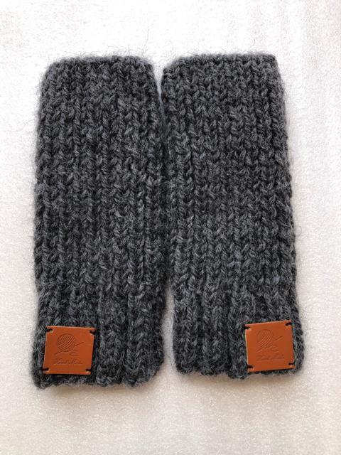 ハンドメイド ハンドウォーマー ウール100% グレー SM2好き 森ガール < 女性ファッション  ハンドメイド ハンドウォーマー ウール100% グレー SM2好き 森ガール < 女性ファッションの