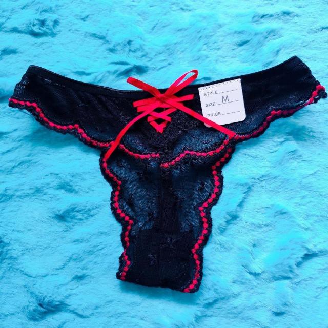 激エロカワッ。。。フロントレースアップ&透けレースTバック。。。ブラック×レッド。。。パンティー。。ショーツ。。。 < 女性ファッション  激エロカワッ。。。フロントレースアップ&透けレースTバック。。。ブラック×レッド。。。パンティー。。ショーツ。。。  < 女性ファッションの