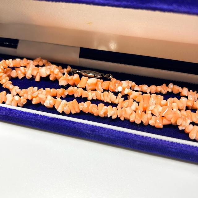 ピンク珊瑚ネックレス 枝珊瑚 コーラルピンク silver刻印 グラデーション < 女性アクセサリー/時計 ピンク珊瑚ネックレス 枝珊瑚 コーラルピンク silver刻印 グラデーション < 女性アクセサリー/時計の