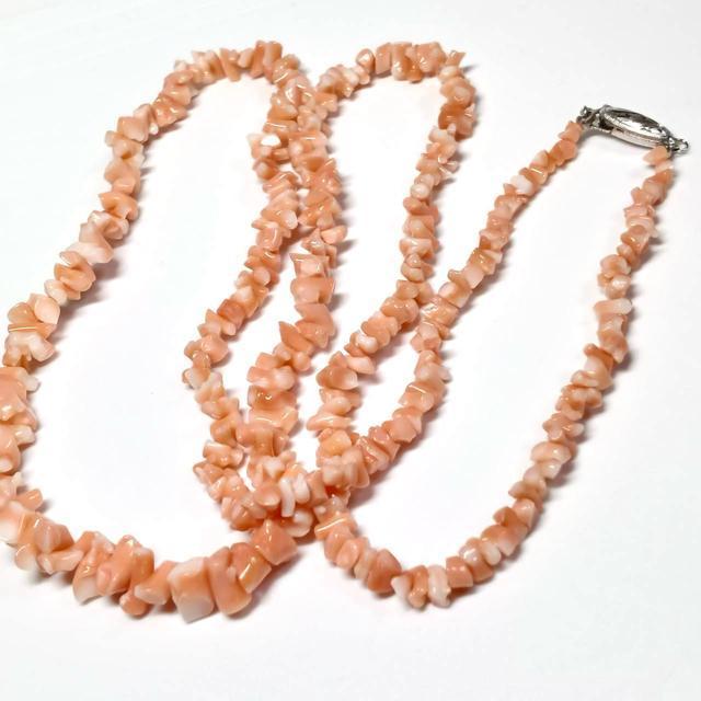 ピンク珊瑚ネックレス 枝珊瑚 コーラルピンク silver刻印 グラデーション < 女性アクセサリー/時計 ピンク珊瑚ネックレス 枝珊瑚 コーラルピンク silver刻印 グラデーション < 女性アクセサリー/時計の