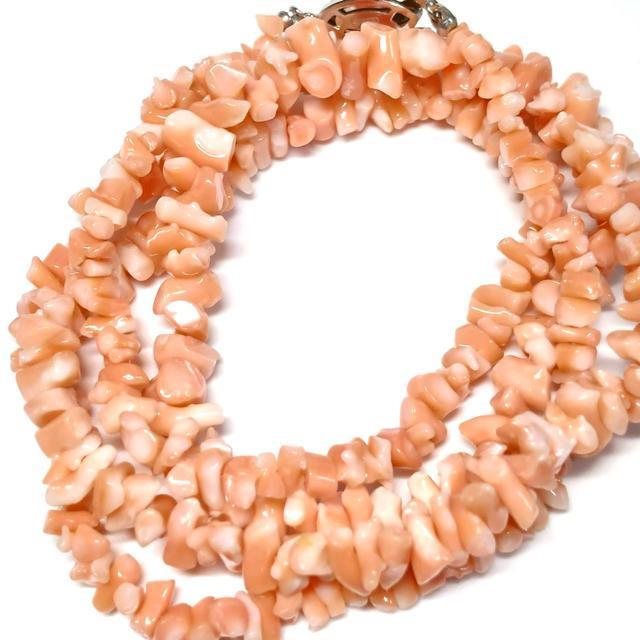 ピンク珊瑚ネックレス 枝珊瑚 コーラルピンク silver刻印 グラデーション < 女性アクセサリー/時計 ピンク珊瑚ネックレス 枝珊瑚 コーラルピンク silver刻印 グラデーション < 女性アクセサリー/時計の