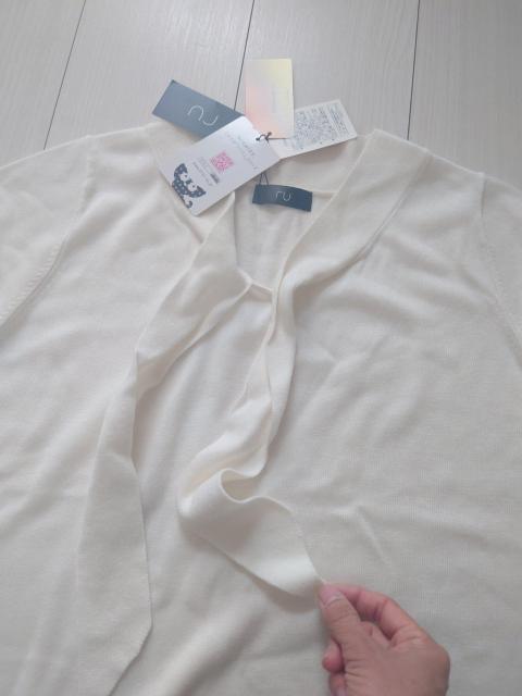 RU 新品タグ付き 七分袖ニットカットソー マルイラクチンシリーズ LL < 女性ファッション RU 新品タグ付き 七分袖ニットカットソー マルイラクチンシリーズ LL < 女性ファッションの