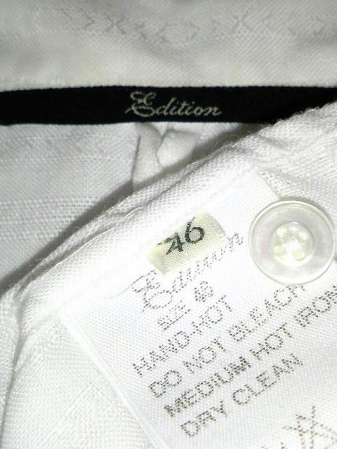 □エディション 麻素材 5分袖 シャツ/メンズ/ホワイト46☆トゥモローランド/ナノユニバース < 男性ファッション □エディション 麻素材 5分袖 シャツ/メンズ/ホワイト46☆トゥモローランド/ナノユニバース < 男性ファッションの