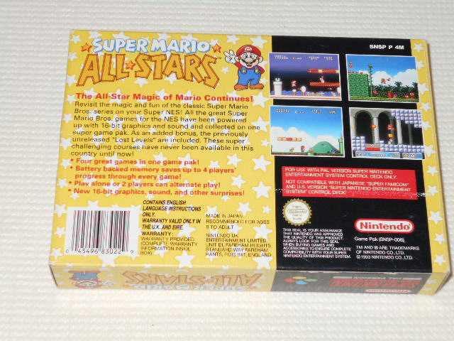 SFCSUPER MARIO ALL STARS SNES CO  Q[{/\tg 