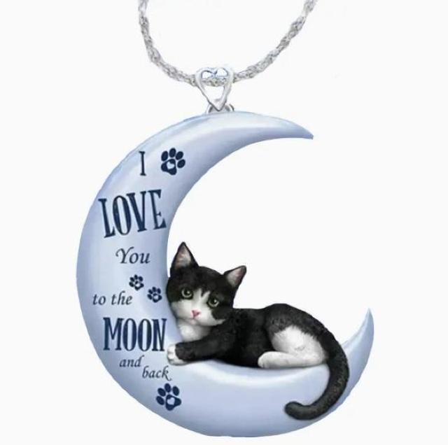 特別提供品690円★【超可愛い・エレガント】銀メッキネックレス 月ペンダント 可愛いにゃんこ チェーンネックレス < 女性アクセサリー/時計  特別提供品690円★【超可愛い・エレガント】銀メッキネックレス 月ペンダント 可愛いにゃんこ チェーンネックレス  < 女性アクセサリー/時計の