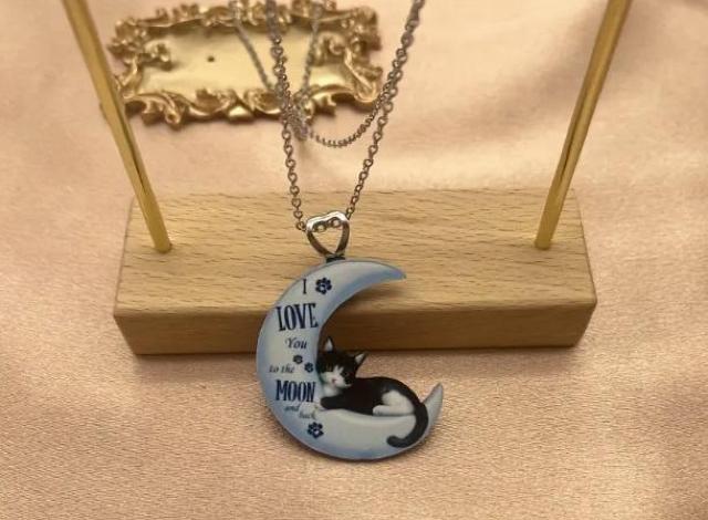 特別提供品690円★【超可愛い・エレガント】銀メッキネックレス 月ペンダント 可愛いにゃんこ チェーンネックレス < 女性アクセサリー/時計  特別提供品690円★【超可愛い・エレガント】銀メッキネックレス 月ペンダント 可愛いにゃんこ チェーンネックレス < 女性アクセサリー/時計の