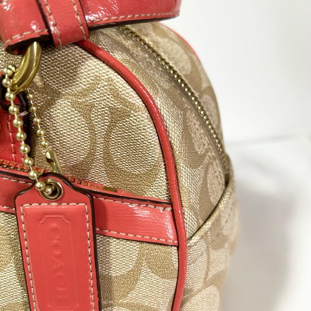 美品 COACH コーチ ショルダーバッグ シグネチャー PVC パテントレザー < ブランド 美品 COACH コーチ ショルダーバッグ シグネチャー PVC パテントレザー < ブランドの