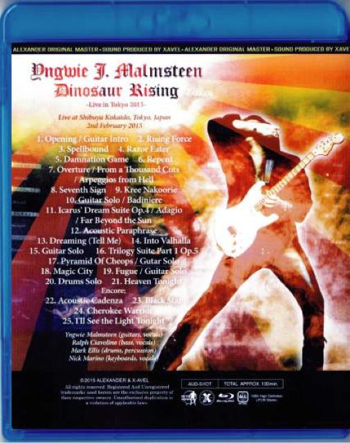 Yngwie Malmsteen 2015CFC}XeB[(Blu-Ray)  CD/DVD/rfI 
