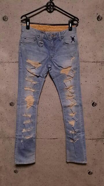 新品ROENロエンジーンズ ハードクラッシュストレッチデニムパンツ 28 < ブランド  新品ROENロエンジーンズ ハードクラッシュストレッチデニムパンツ 28  < ブランドの